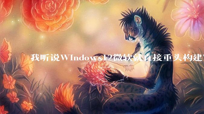 我听说Windows12微软就直接重头构建Windows了，就直接重构Win内核了，到底是不是真的?