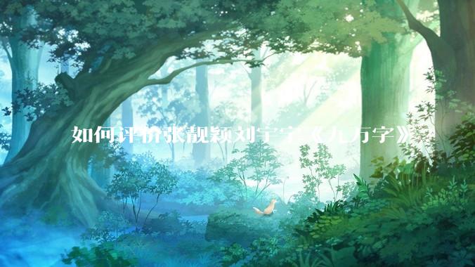 如何评价张靓颖刘宇宁《九万字》?